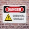Signmission Chemical Storage Danger Sign, Plastic, 10in W x 7in L, 2PK OS-2PACK-DS-P-710-L-1998 - alternate 2